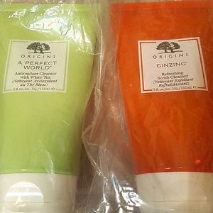 Origins full-size face wash Ginzing and A Perfect World